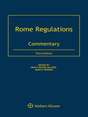 cover image of Rome Regulations